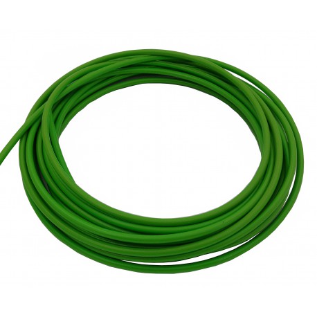 Wąż hamulcowy teflonowy PTFE+PVC 1/8" DN3,2mm, oplot stalowy kolor ZIELONY