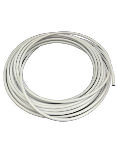 Wąż hamulcowy teflonowy PTFE+PVC  1/8" DN3,2mm, oplot stalowy kolor BIAŁY