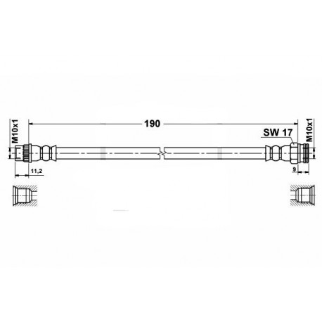 1143 elastyczny przewód hamulcowy OEM: 4806A1 C2 C3 C4 tył