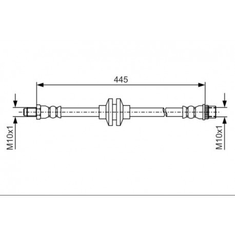 RENAULT CLIO 2 - zestaw przewodów hamulcowych elastycznych teflonowych w oplocie stalowym