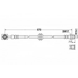 MINI R50 - R52 - R53 zestaw przewodów hamulcowych elastycznych gumowych