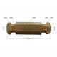Brass reductive connector for 6/8mm pipes