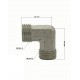 Elbow 90° adapter - M12x1,5 for 6mm pipes