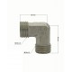 Elbow 90° adapter - M16x1,5 for 10mm pipes